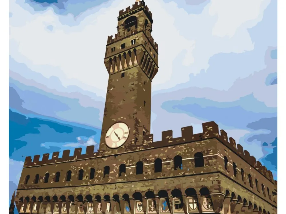 Pintar por números Torre de los Uffizi, Italia – foto 2