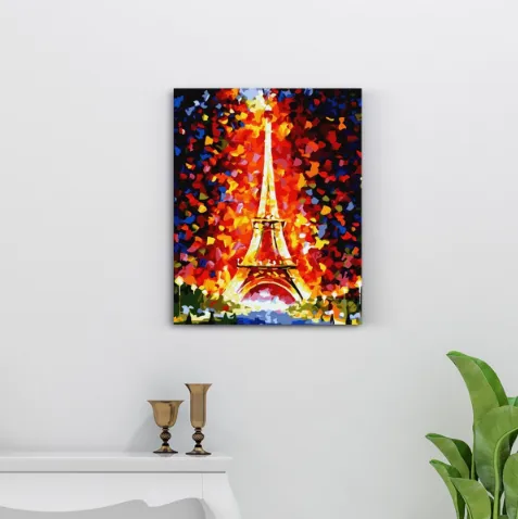 Pintar por números Torre Eiffel puntillista – foto 3