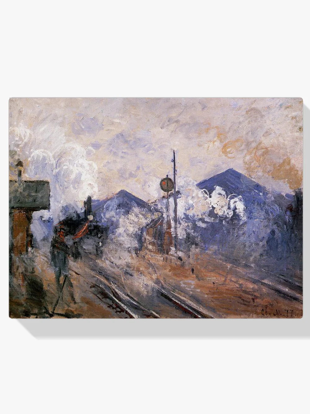 Pintar por números Tren saliendo de la estación de Saint-Lazare