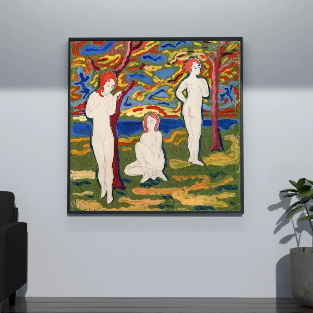 Pintar por números Tres desnudos al aire libre – foto 4