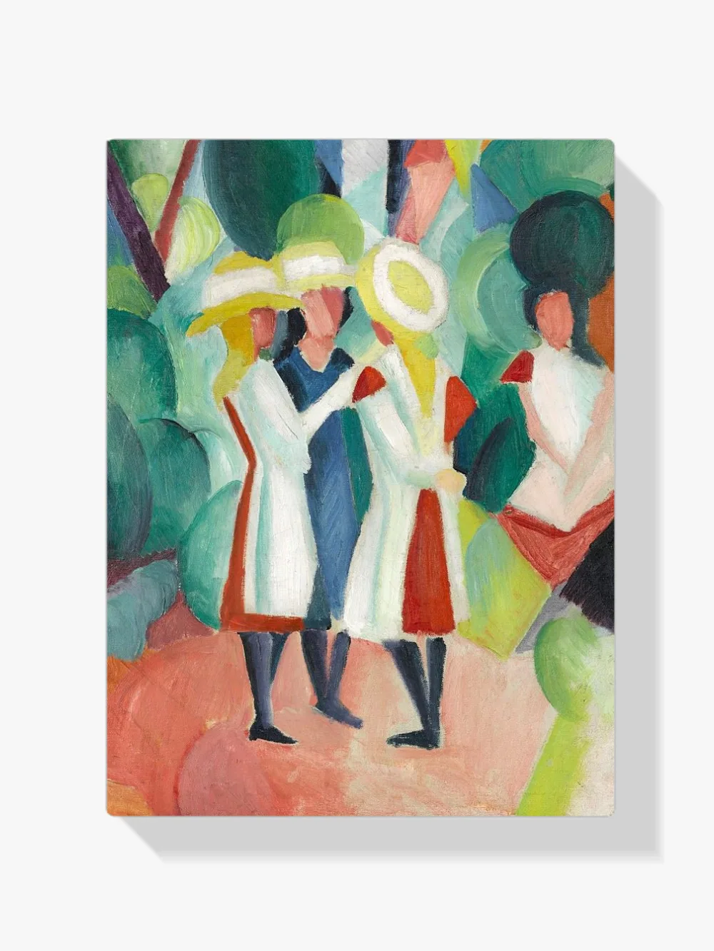 Pintar por números Tres muchachas con sombreros de paja amarillos I