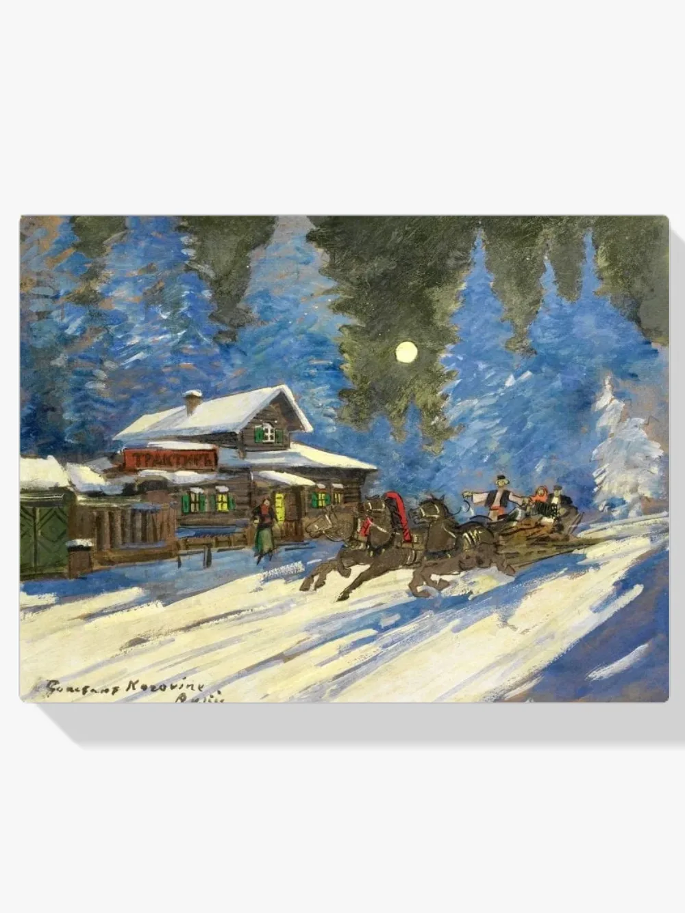 Pintar por números Un paseo invernal en trineo