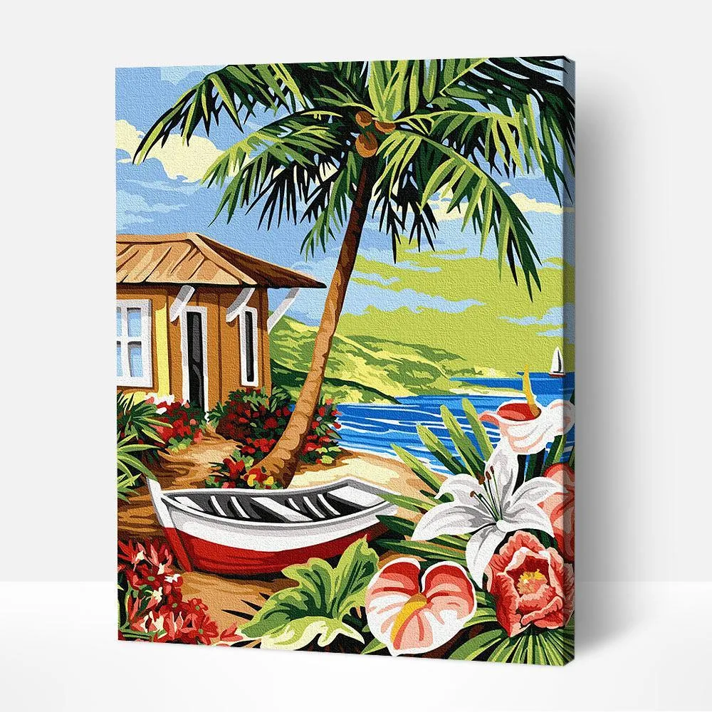 Pintar por números Un trocito de paraíso