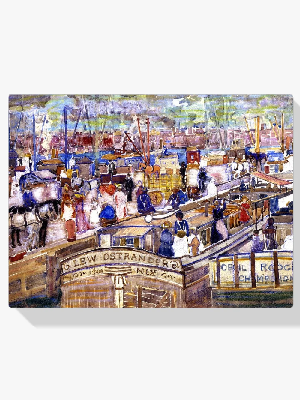 Pintar por números Una escena en el muelle