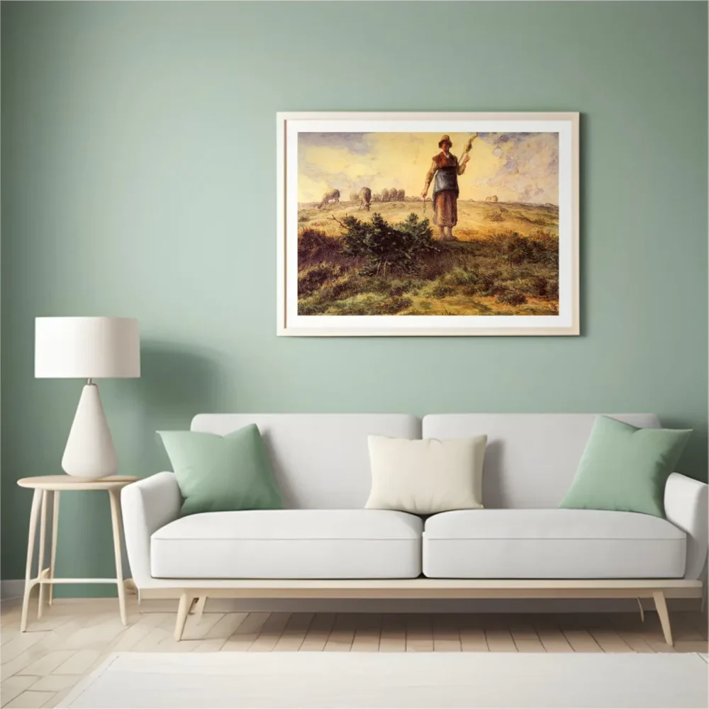 Pintar por números Una pastora y su rebaño – foto 4
