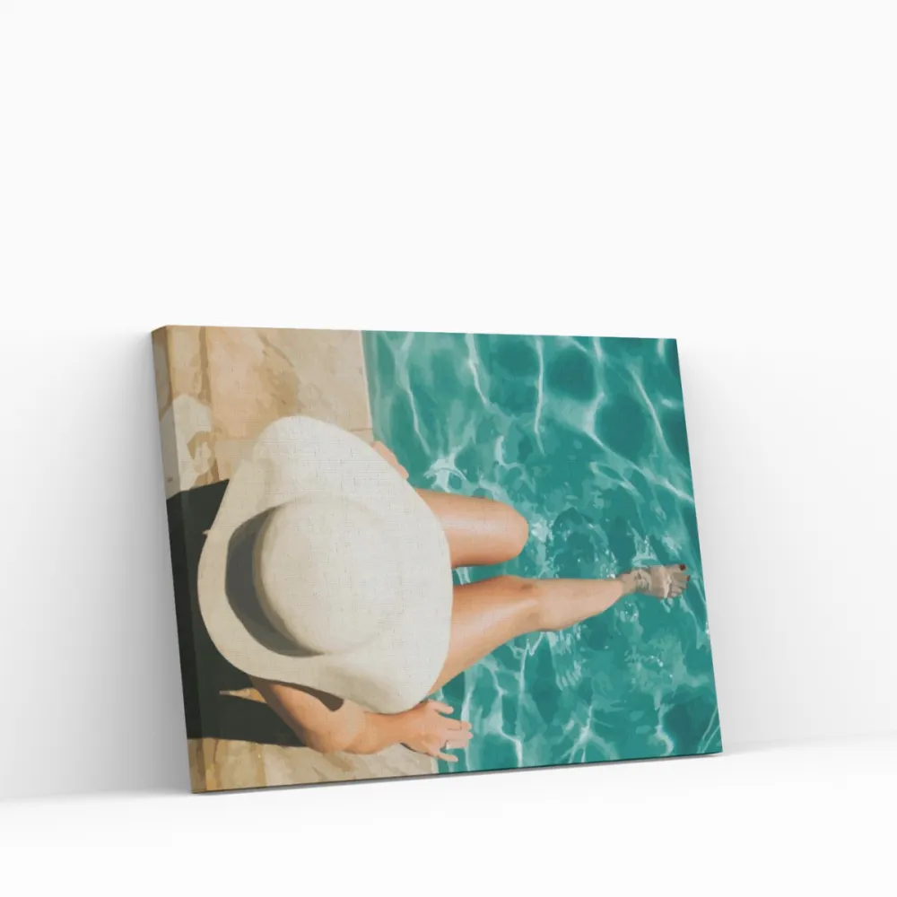 Pintar por números Vacaciones en la piscina