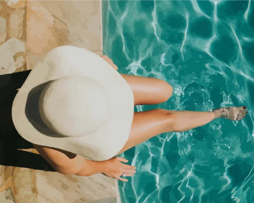 Pintar por números Vacaciones en la piscina – foto 2