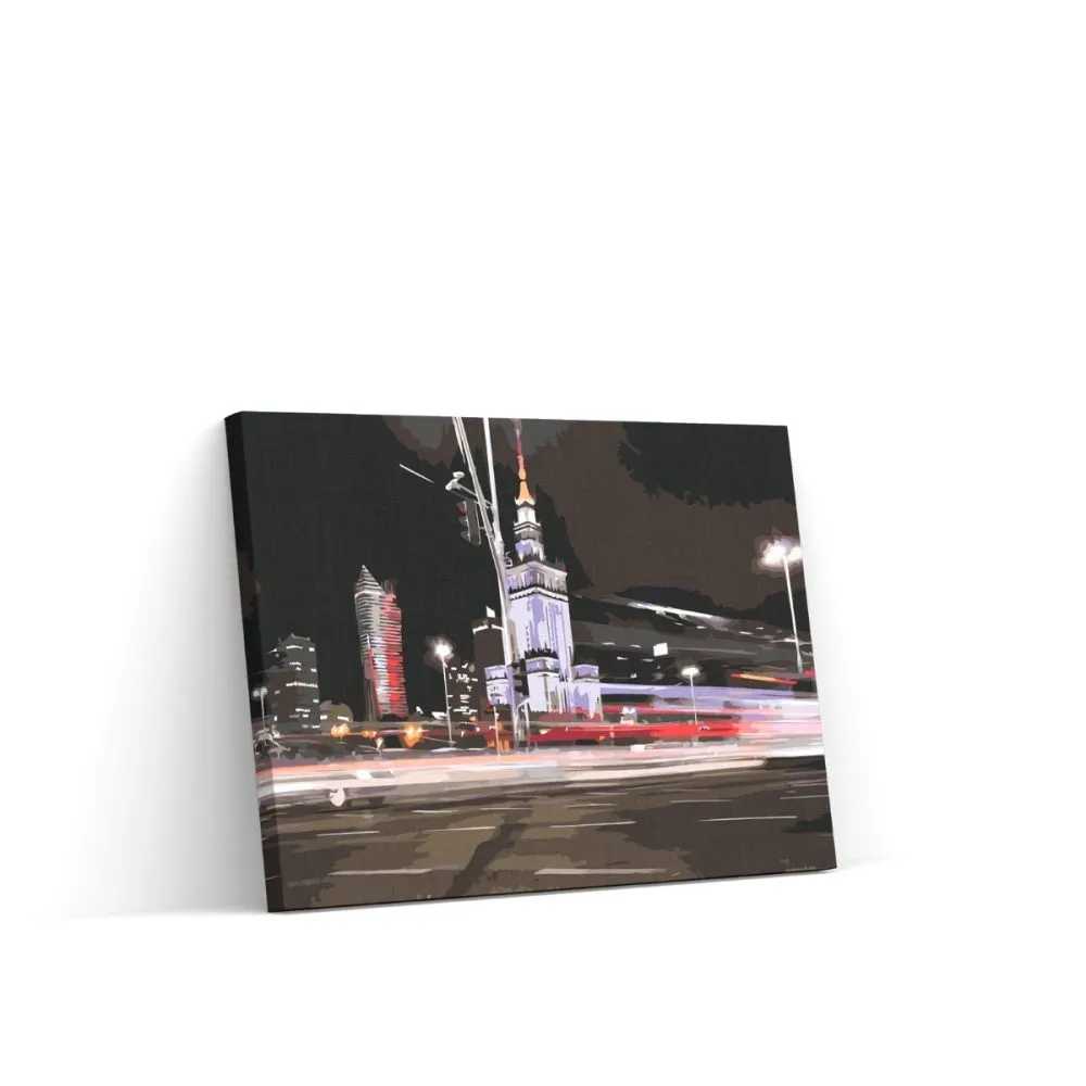 Pintar por números Varsovia de noche