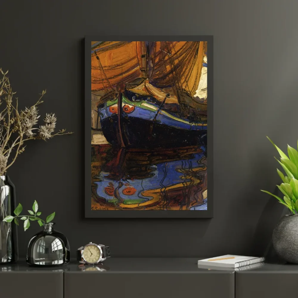 Pintar por números Velero reflejado en el agua – foto 3