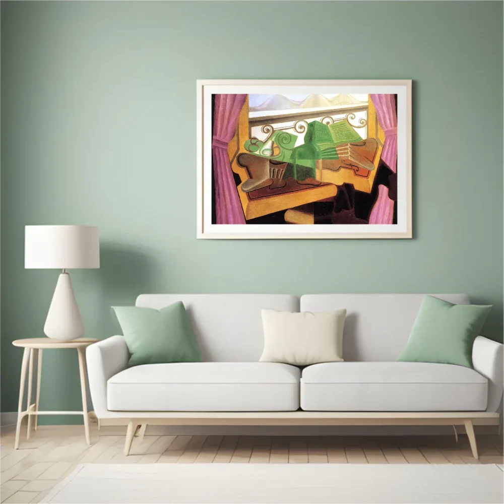 Pintar por números Ventana abierta con colinas – foto 4