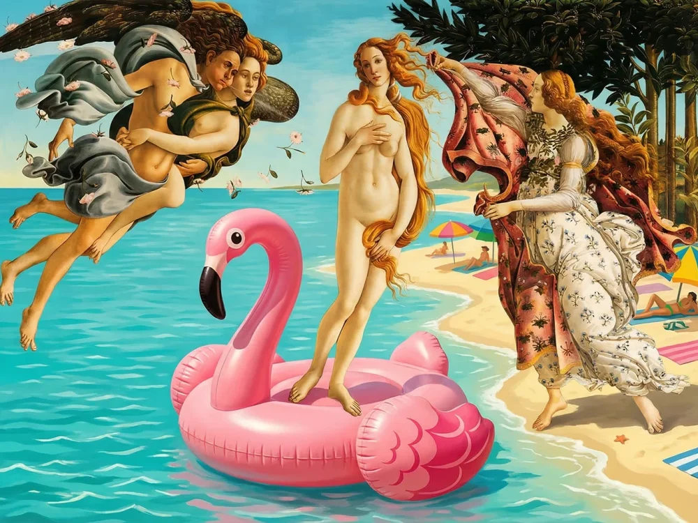 Pintar por números Venus sobre un flamenco – foto 2