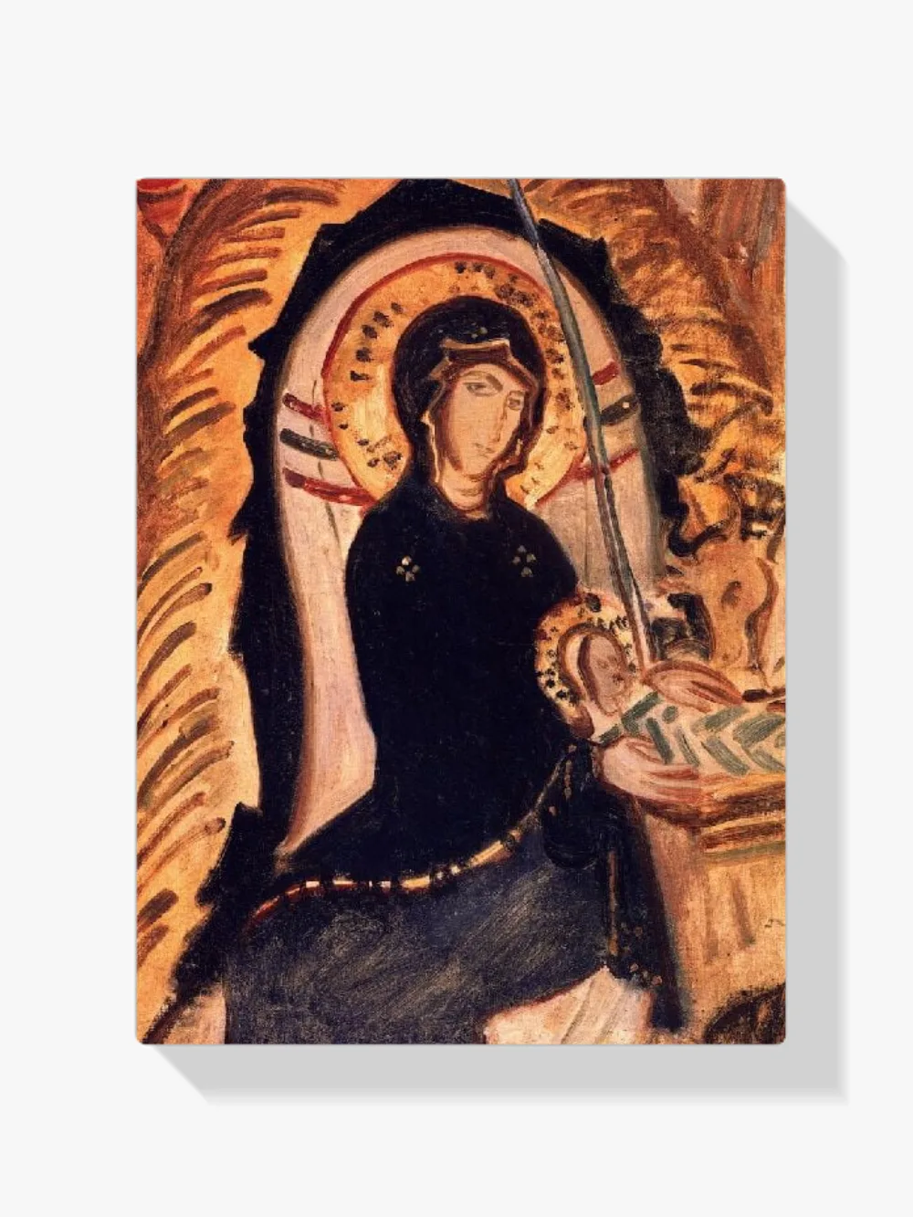 Pintar por números Virgen con el Niño