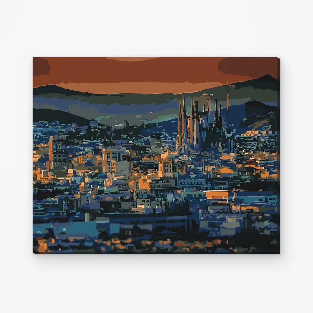 Pintar por Números - Vista de Barcelona