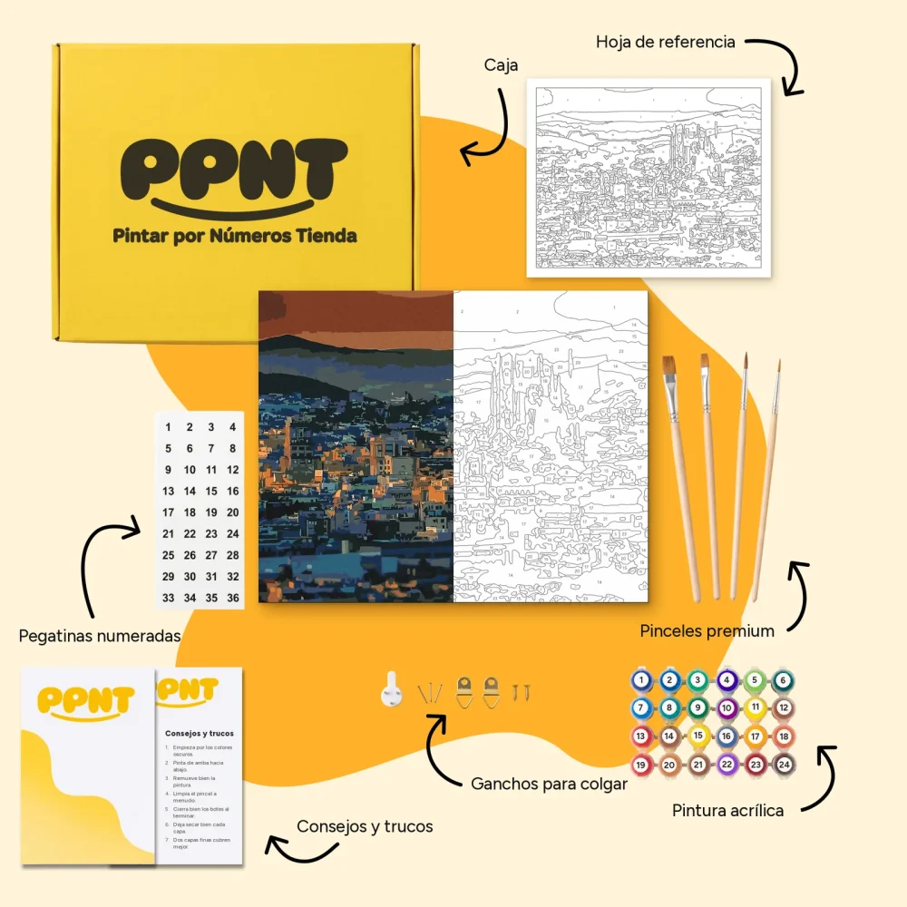 Pintar por Números - Vista de Barcelona