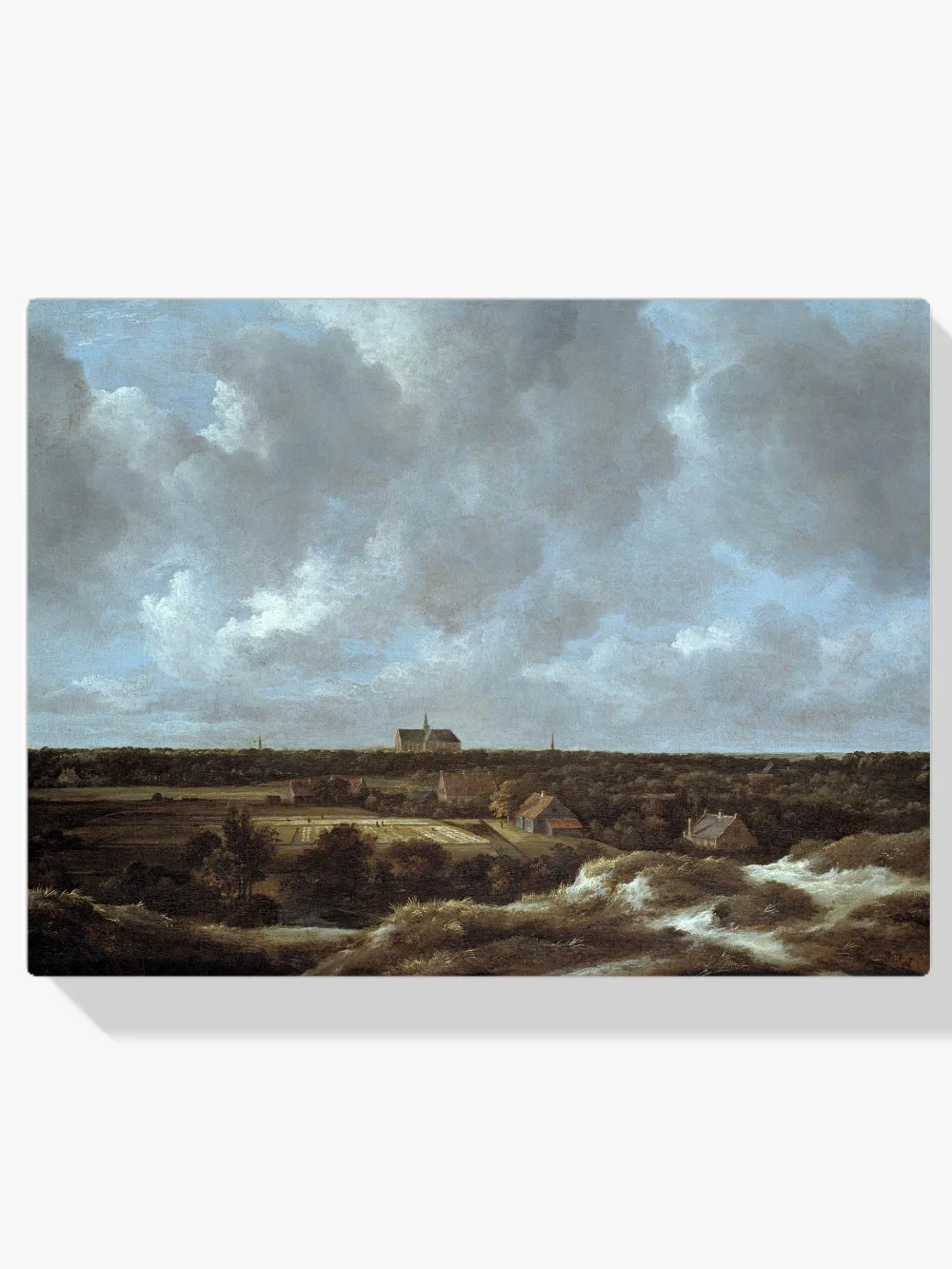 Pintar por números Vista de Haarlem con campos de blanqueo, versión 2