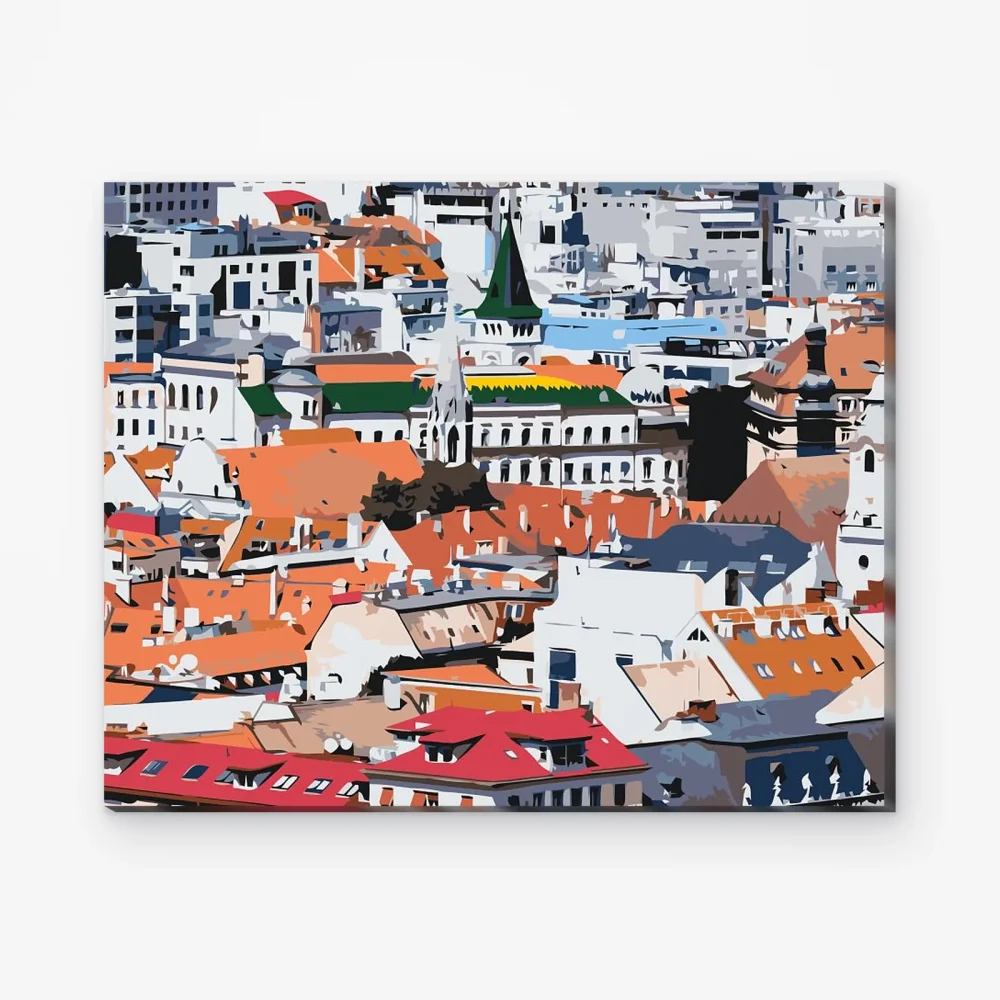 Pintar por Números - Vista de la ciudad de Bratislava