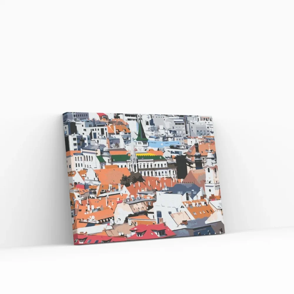 Pintar por números Vista de la ciudad de Bratislava