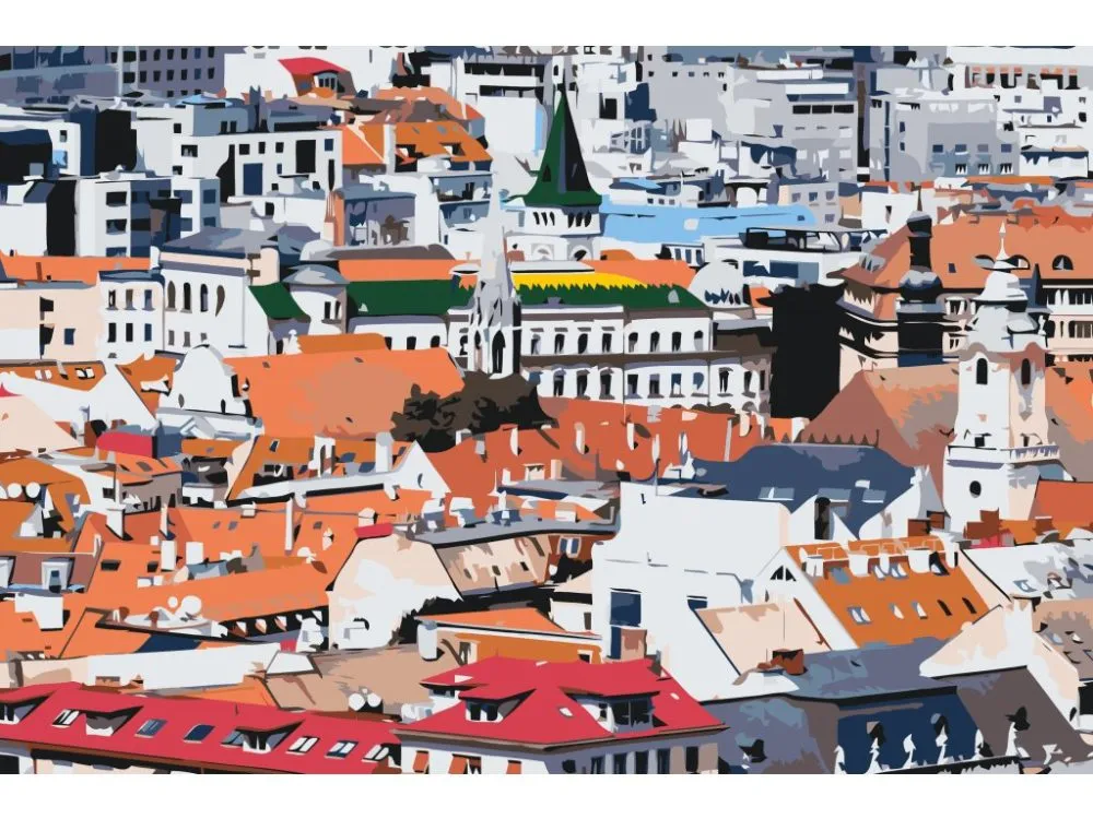 Pintar por números Vista de la ciudad de Bratislava – foto 2