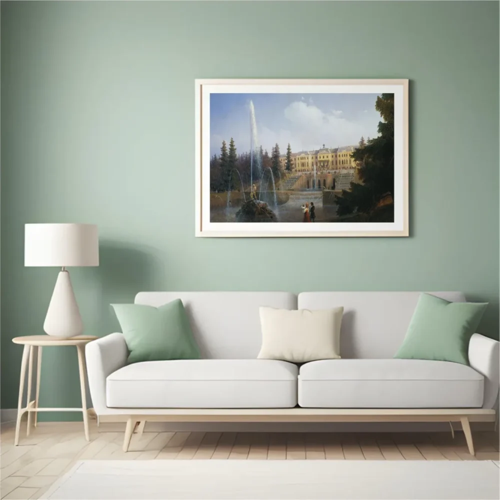 Pintar por números Vista de la Gran Cascada y el Gran Palacio de Peterhof – foto 4