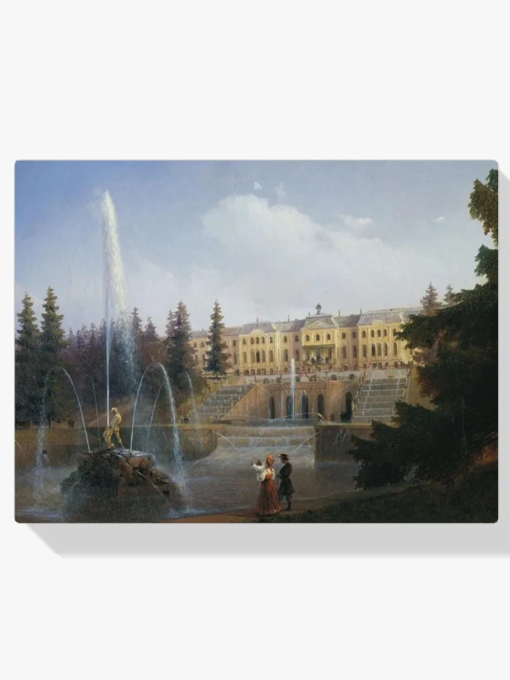 Pintar por números Vista de la Gran Cascada y el Gran Palacio de Peterhof