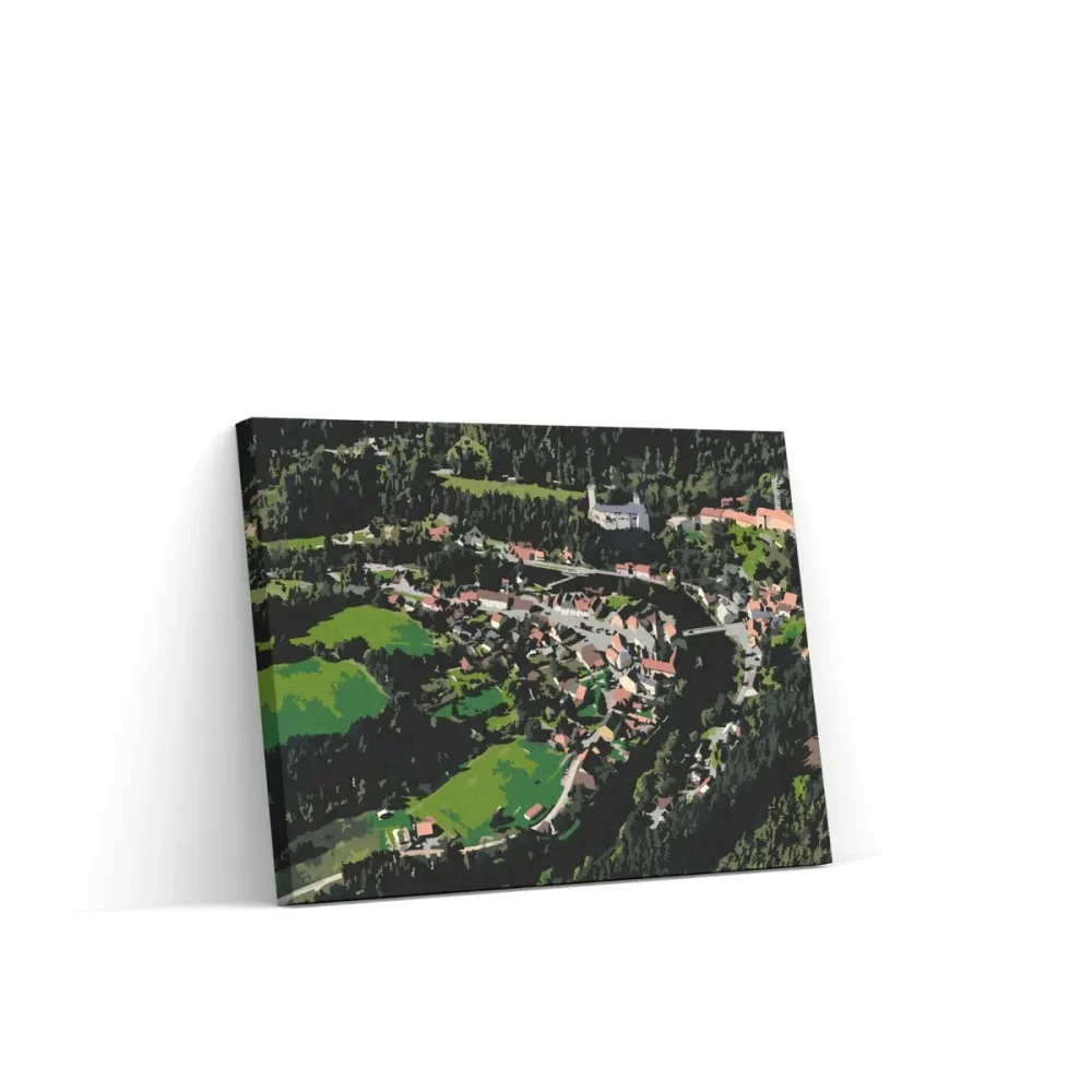 Pintar por números Vista del castillo de Rožmberk