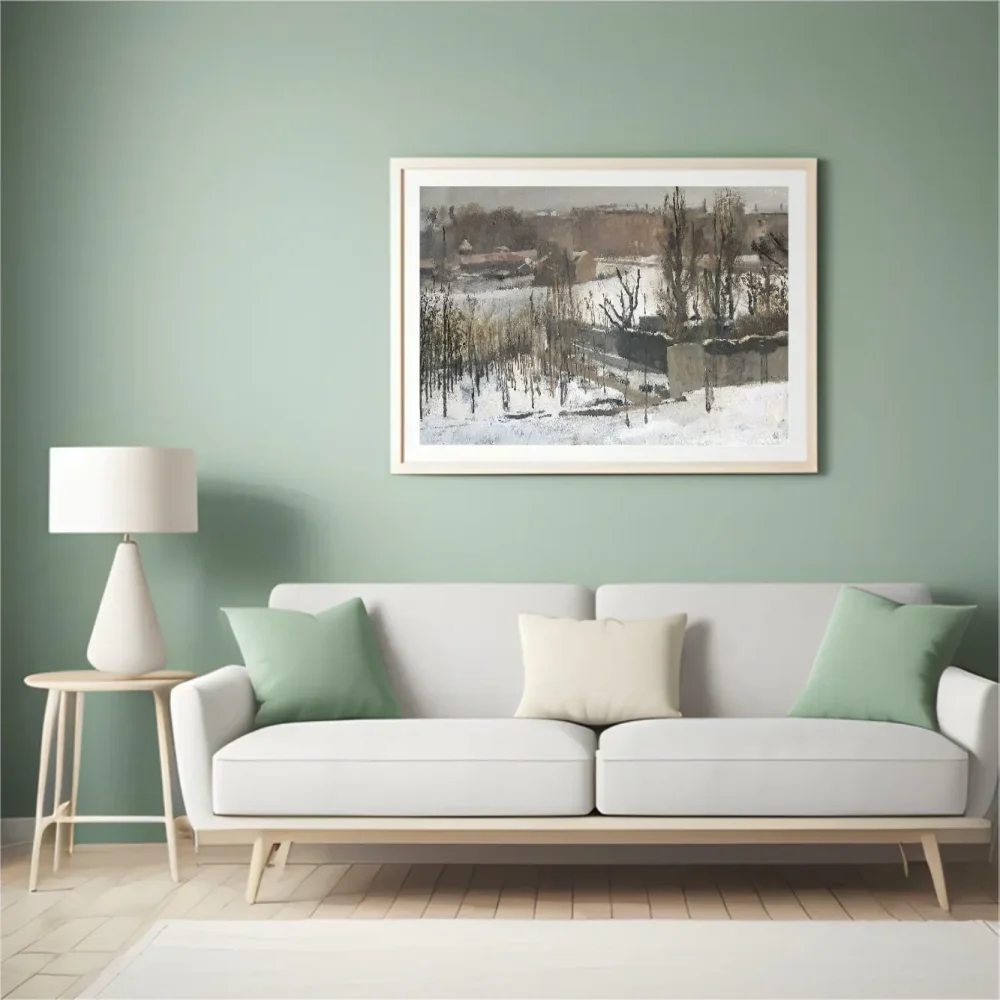 Pintar por números Vista del Oosterpark de Ámsterdam bajo la nieve – foto 4