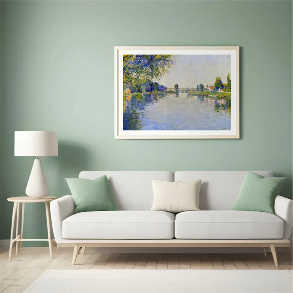 Pintar por números Vista del Sena hacia el puente de Bezons – foto 4