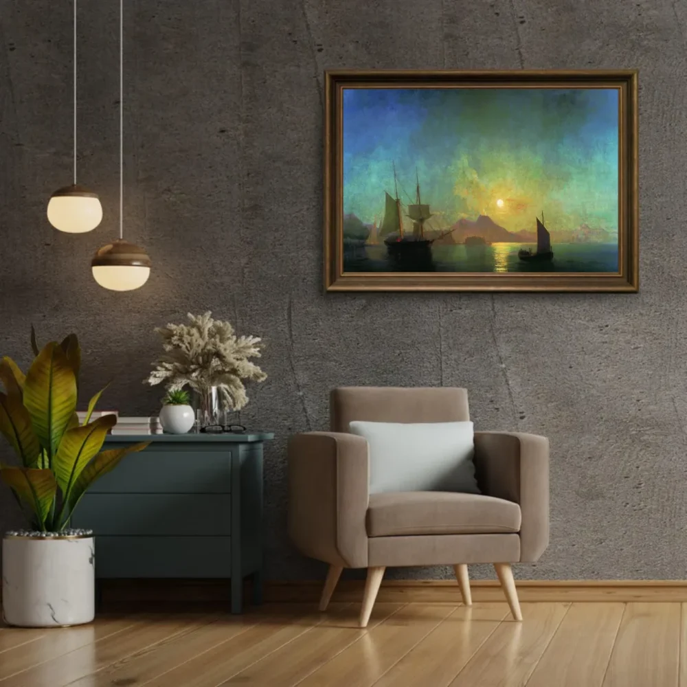 Pintar por números Vista del Vesubio a la luz de la luna – foto 2