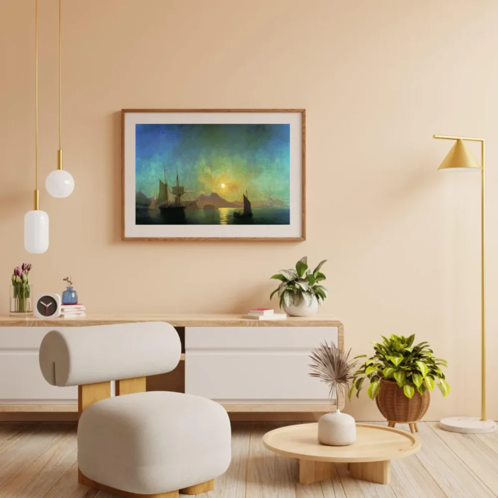 Pintar por números Vista del Vesubio a la luz de la luna – foto 3