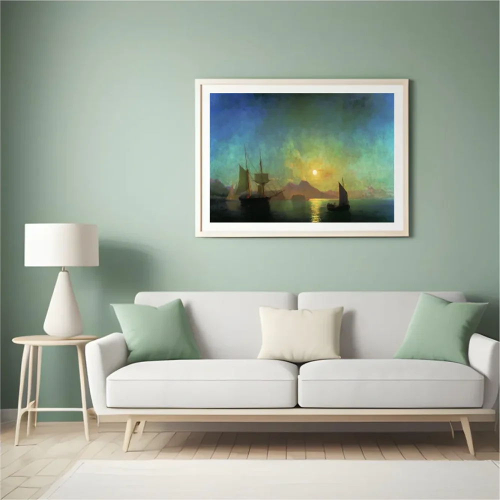 Pintar por números Vista del Vesubio a la luz de la luna – foto 4