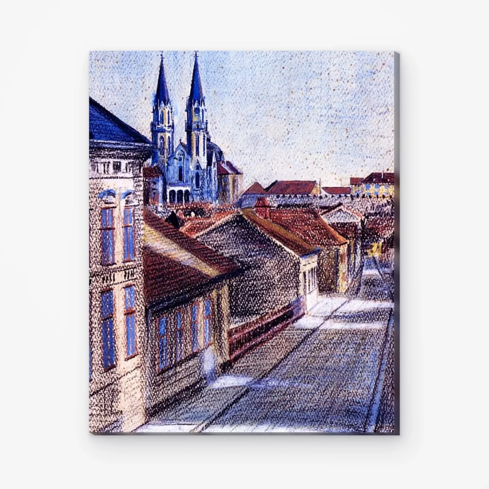 Pintar por Números - Vista desde la sala de dibujo en Klosterneuburg