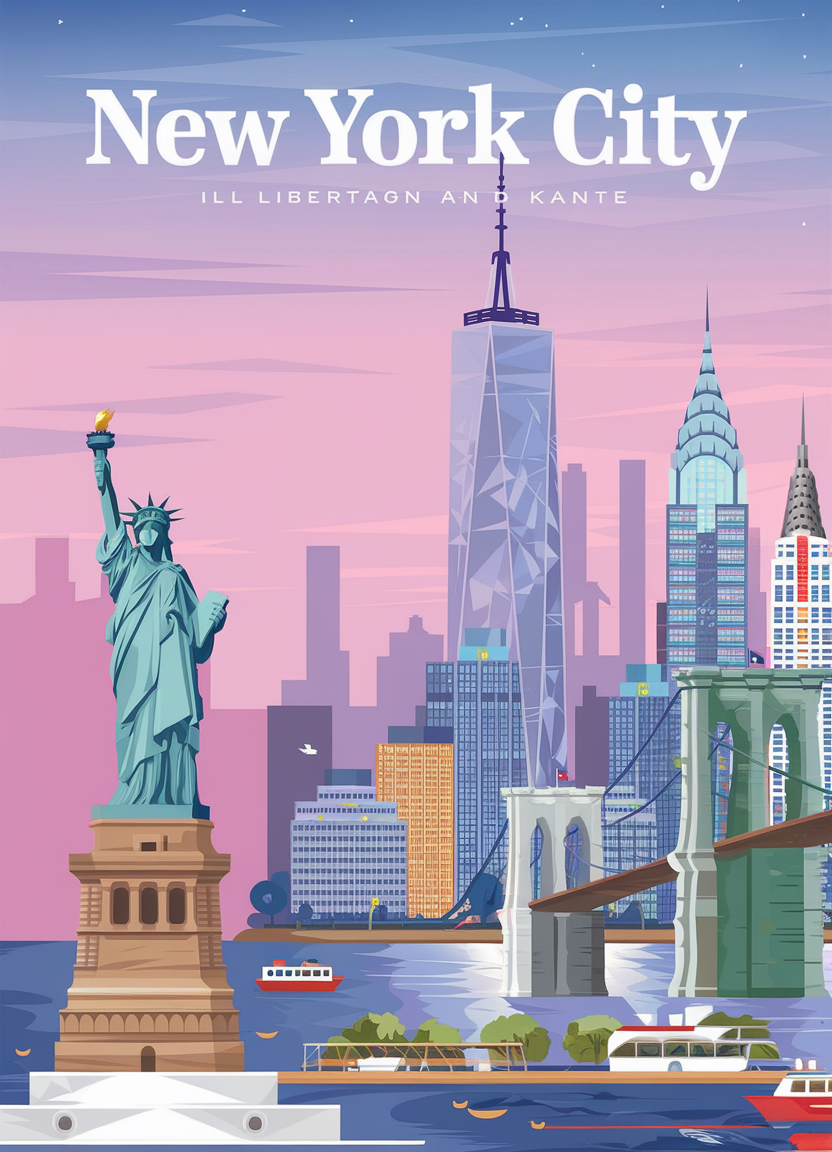 Póster de viaje de Nueva York