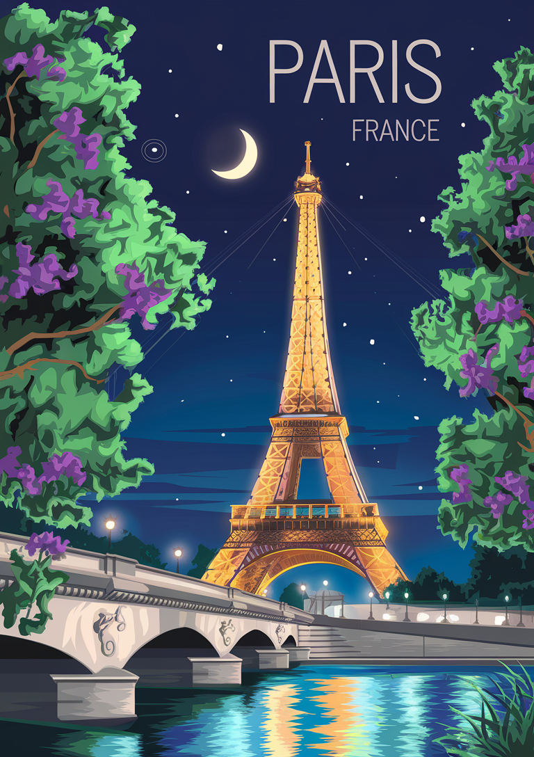 Póster de viaje de París