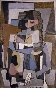 Pablo Picasso: Mujer en corsé leyendo un libro