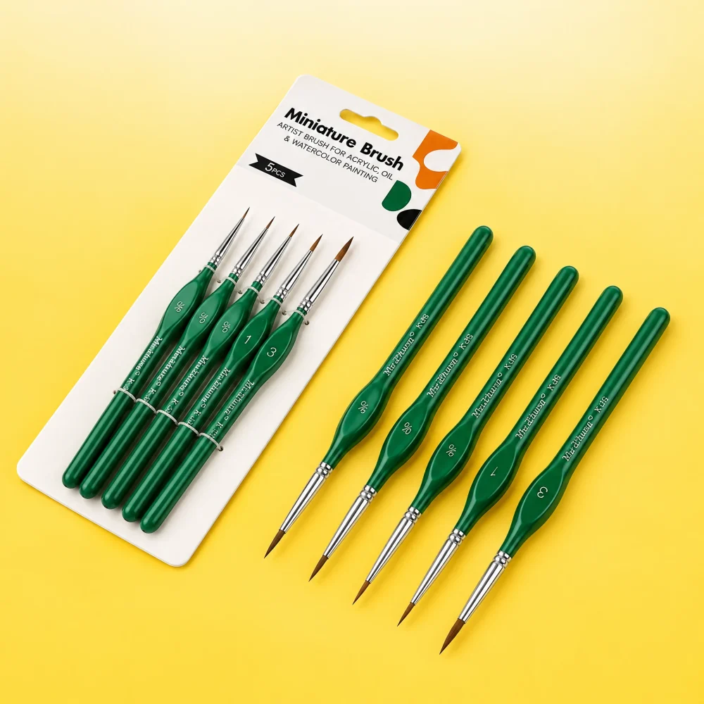 Set de pinceles de detalle verde